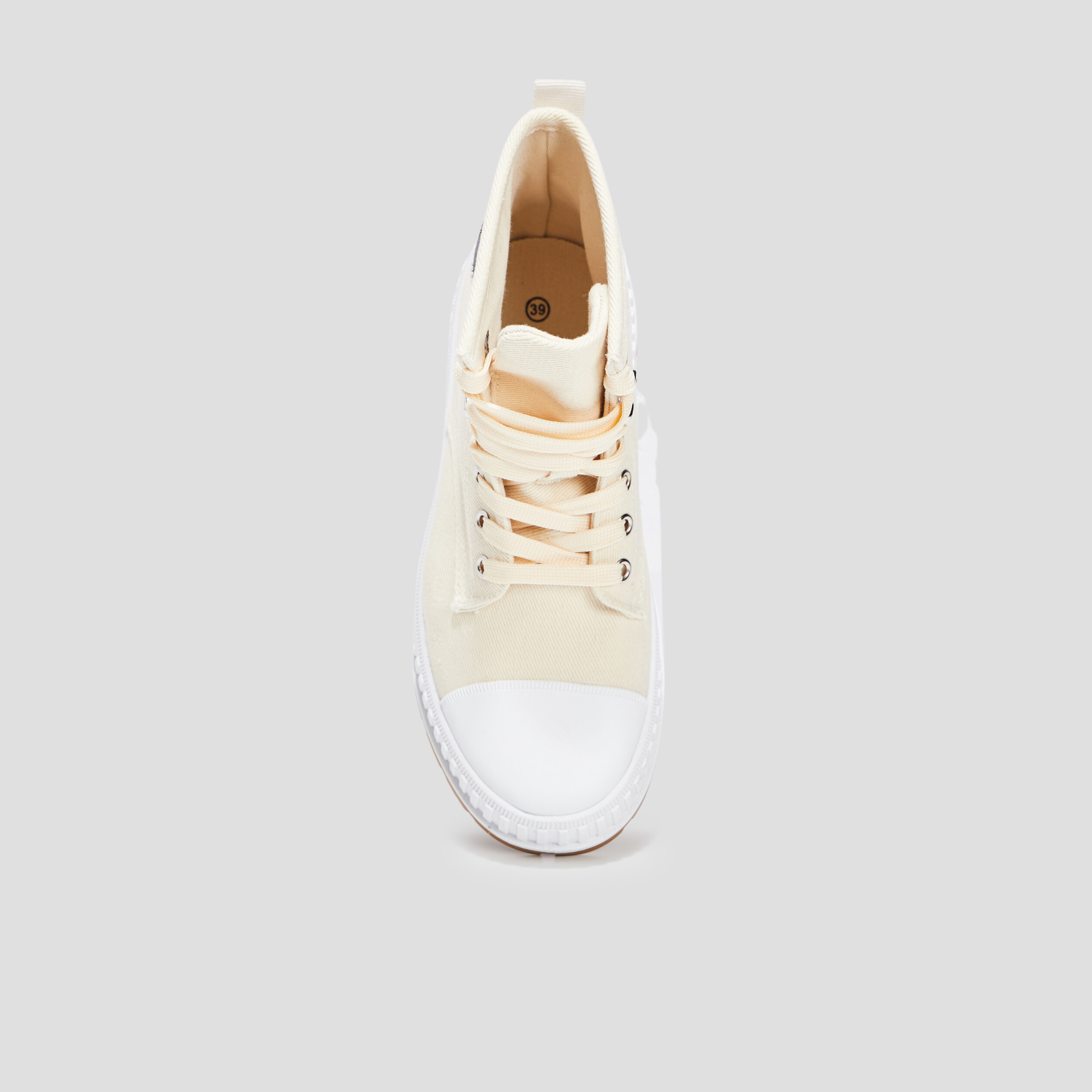 Baskets montantes en toile Trappeur sable femme | La Halle