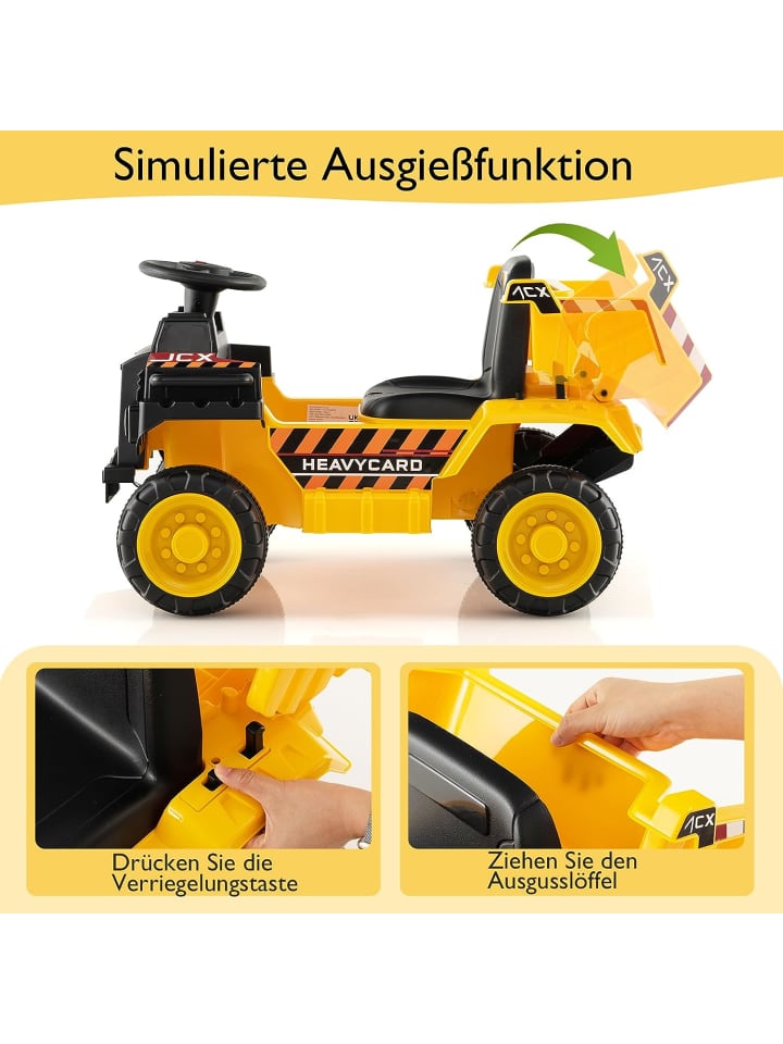 COSTWAY 6V Muldenkipper in Gelb günstig kaufen 44 cm