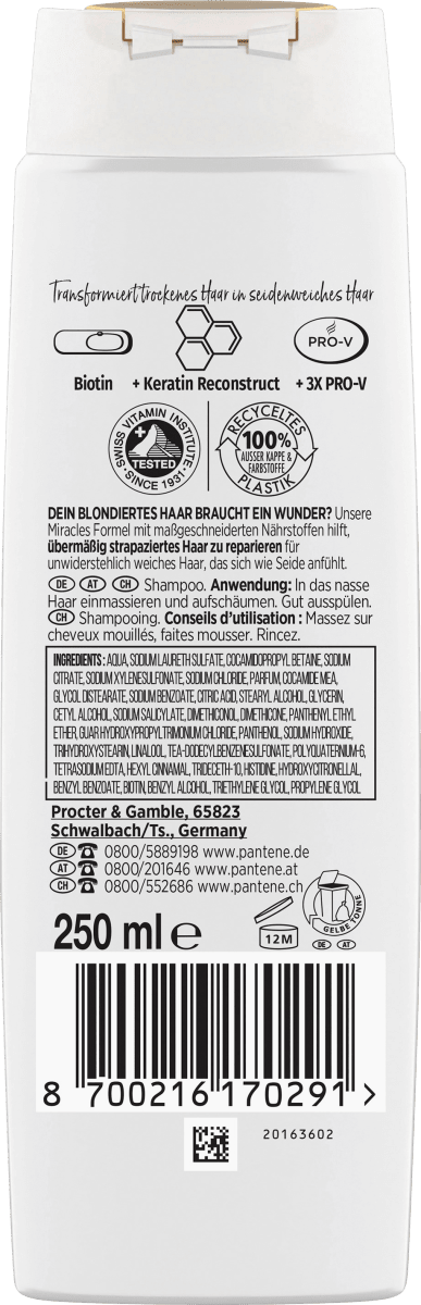 Shampoo miracles Silky & Glowing, 250 ml