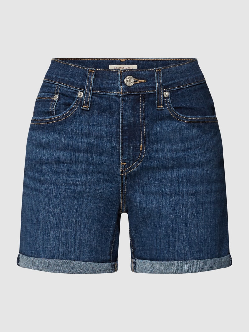 Jeansshorts im 5-Pocket-Design in marineblau
