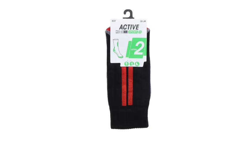 MOVE UP Sport Unisex Sportsocken X3 Outdoor rot