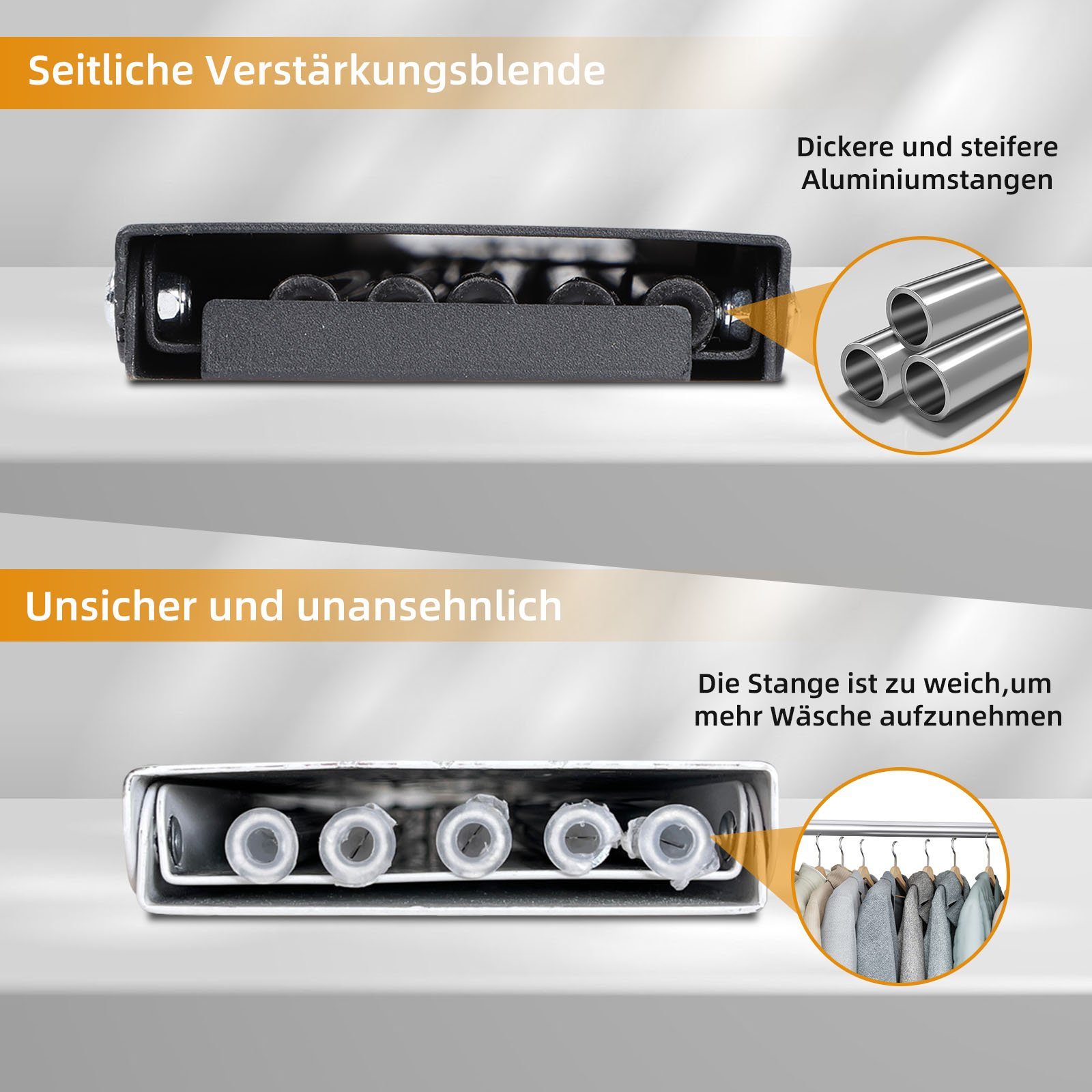 JOYOLEDER Wandwäschetrockner Trockenlänge 100 cm, ausziehbar