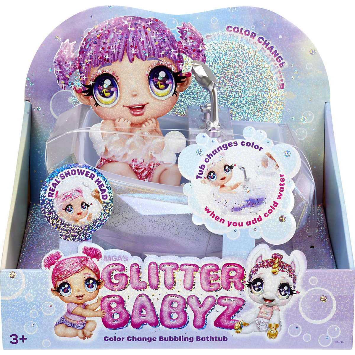 Glitter Babyz Color Change Bubbling Bathtub