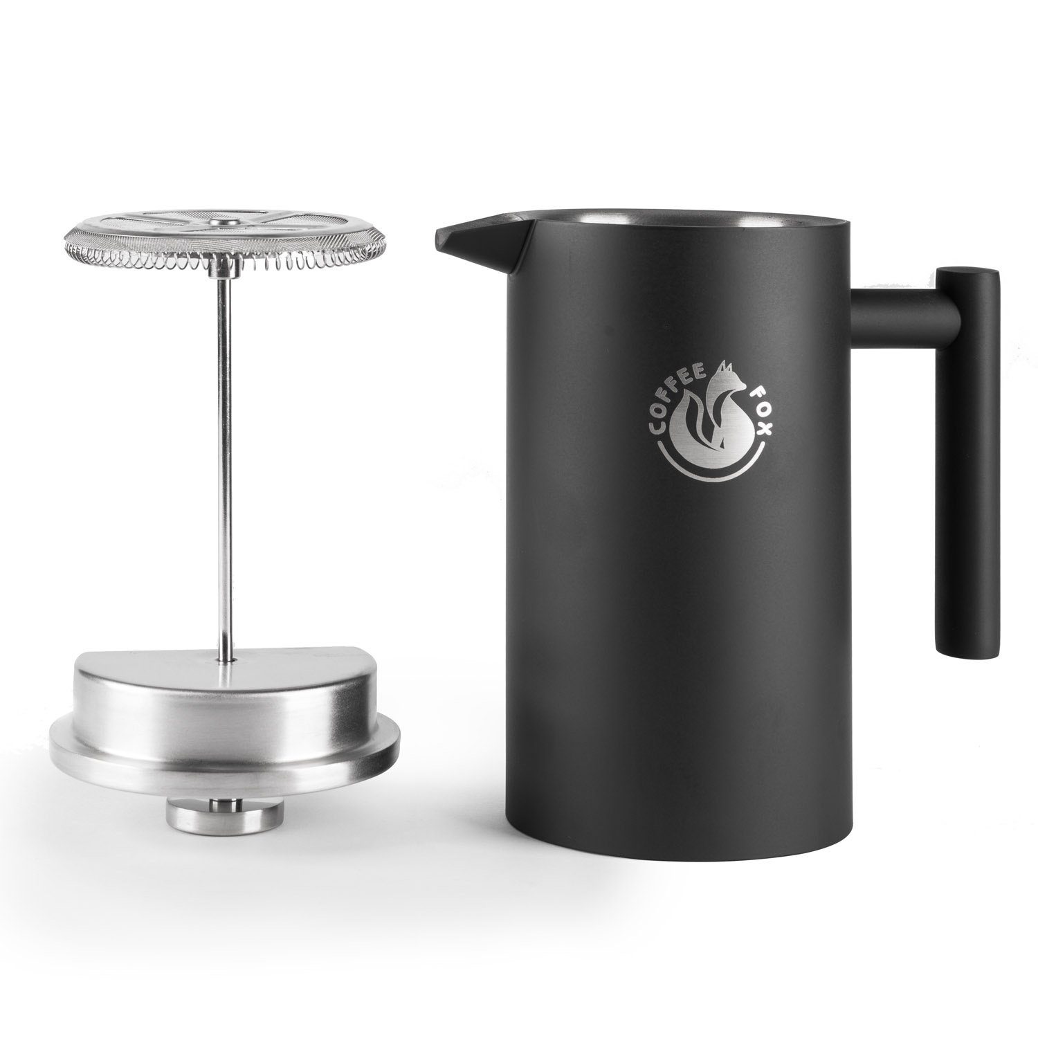 Coffee Fox French Press Kanne Kaffeepresse Kaffeekanne, Französisch, Pressfilterkanne