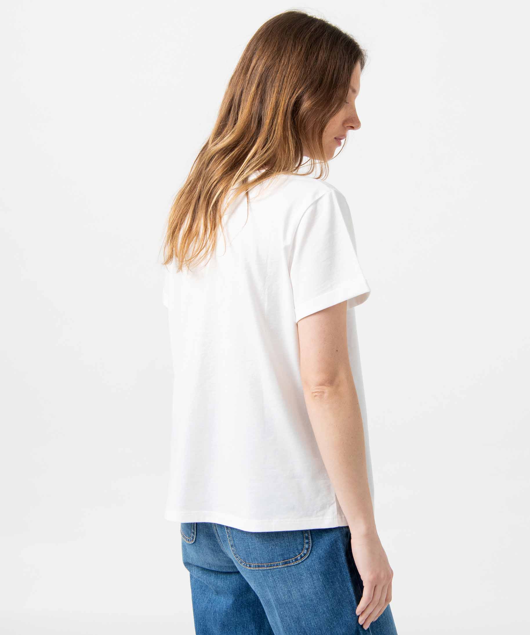 Tee-shirt femme à manches courtes avec motif Sao Paulo blanc | GEMO