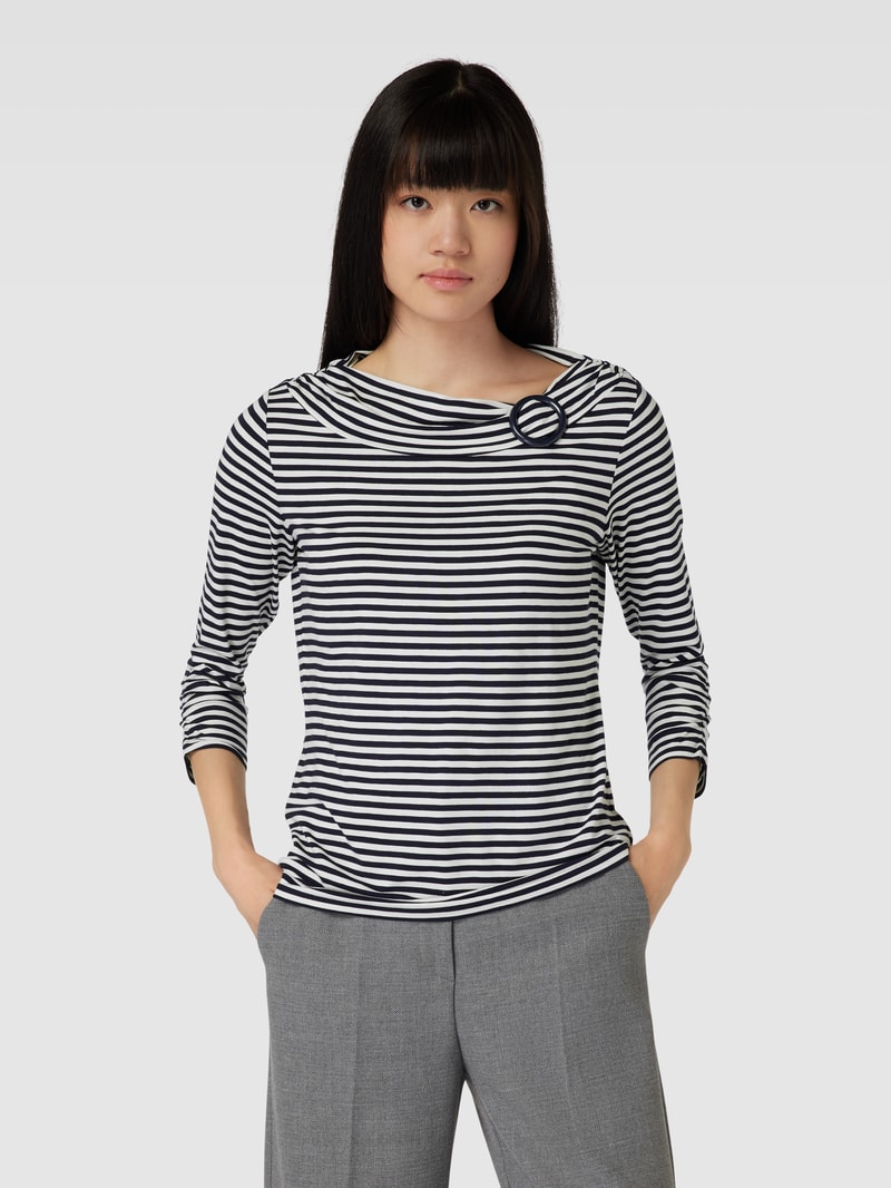 Longsleeve mit 3/4-Arm in marineblau