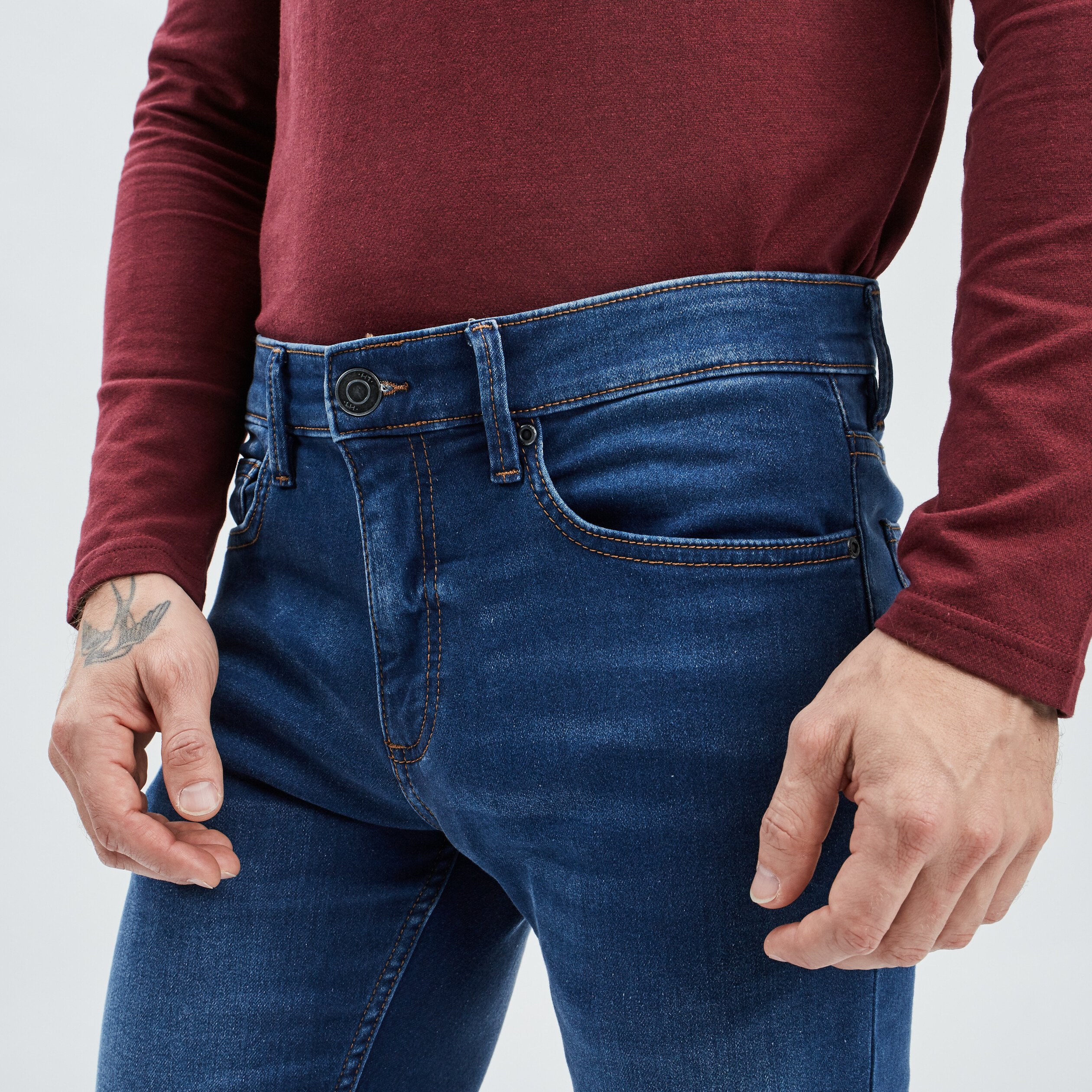 Jeans slim stretch denim double stone homme | La Halle