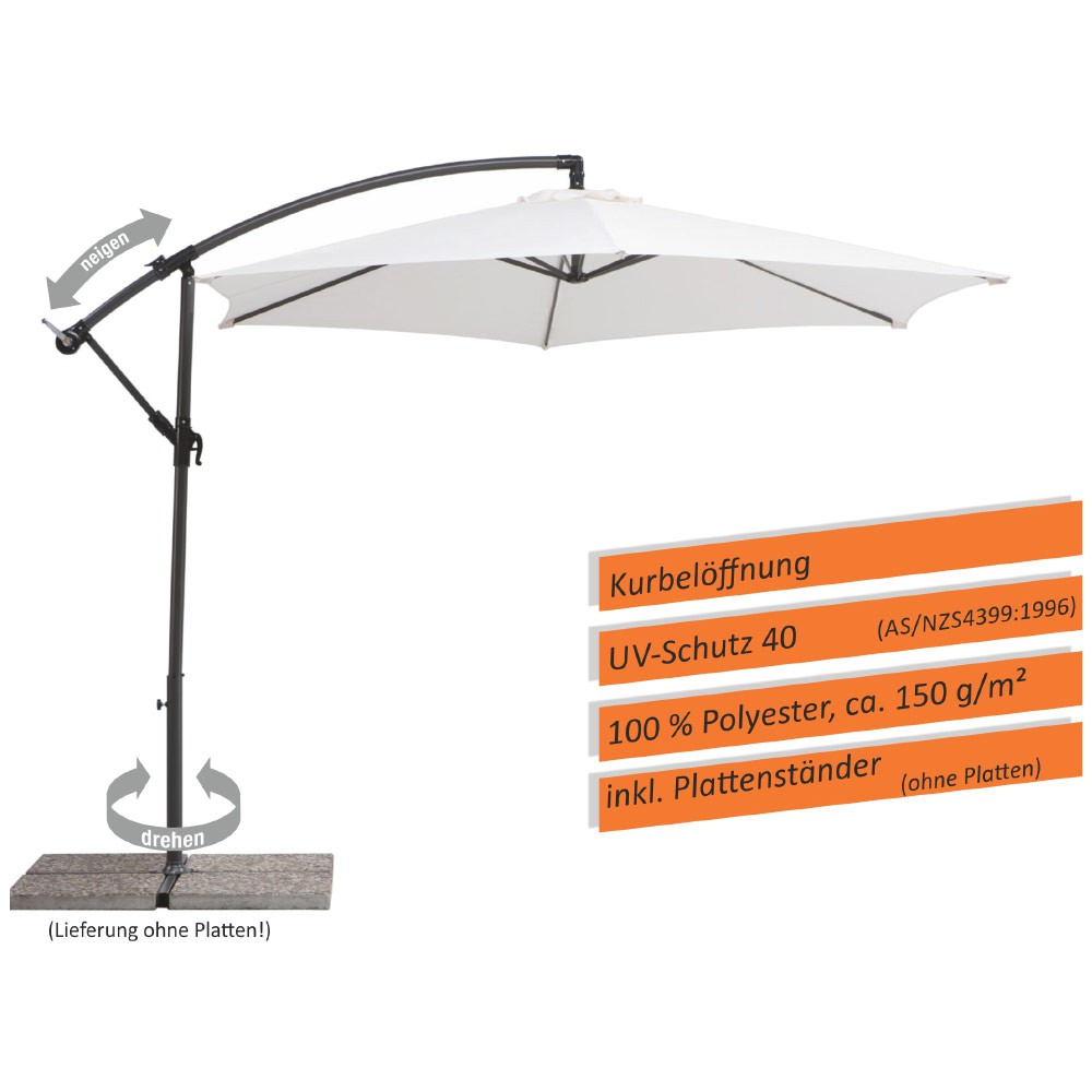 Schneider Schirme Schneider Ampelschirm VENUS ca. 300 cm Ø, natur