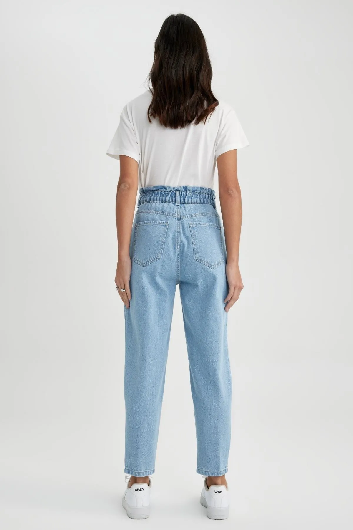 DeFacto  Knöchellange Paperbag-Jeans aus 100 % Baumwolle