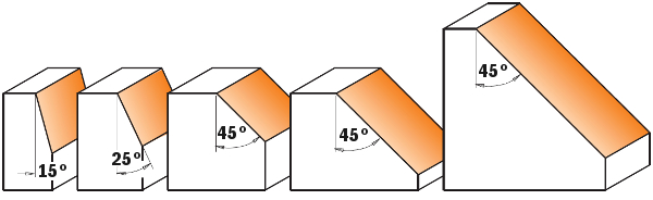 CMT 936.420.11 Afkantfrees 45° z gleitelager 45 x 18 mm črno 8 mm