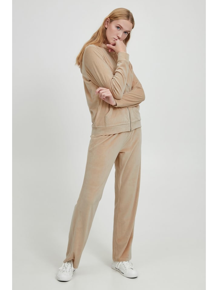 b.young Jogginganzug BYMITZA SET 3 - 20810786  Jogginganzug in Samt-Optik in Beige günstig kaufen