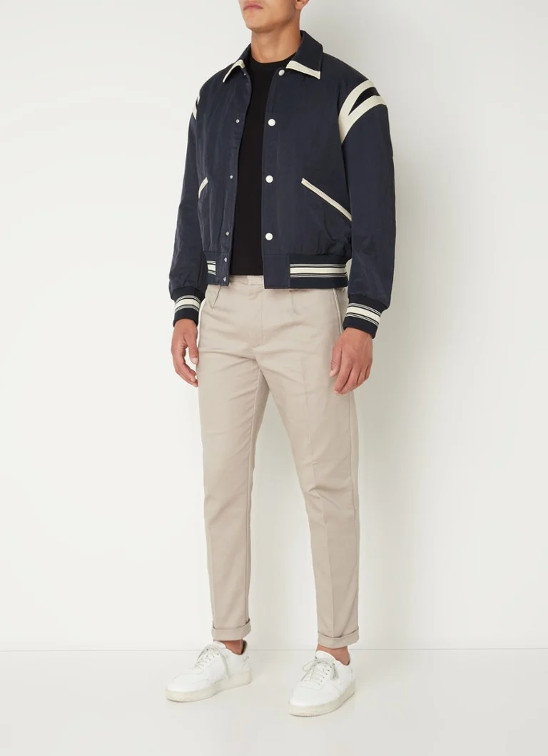 Pantaloni chino drepți Emporio Armani cu buzunare laterale