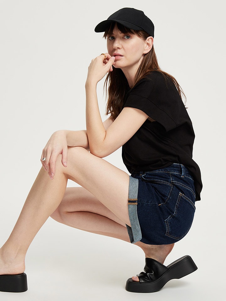 Cross Jeans Jeans-Shorts in Dunkelblau günstig kaufen