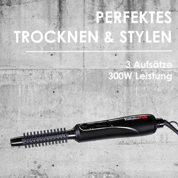 BaByliss Pro Trio 300 Watt Warmluftbürste