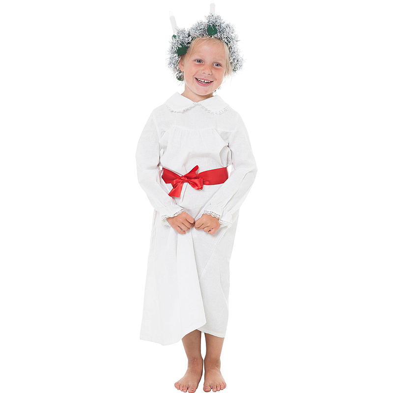 Aå Luciadrakt Kjole/skjorte 2-7 år