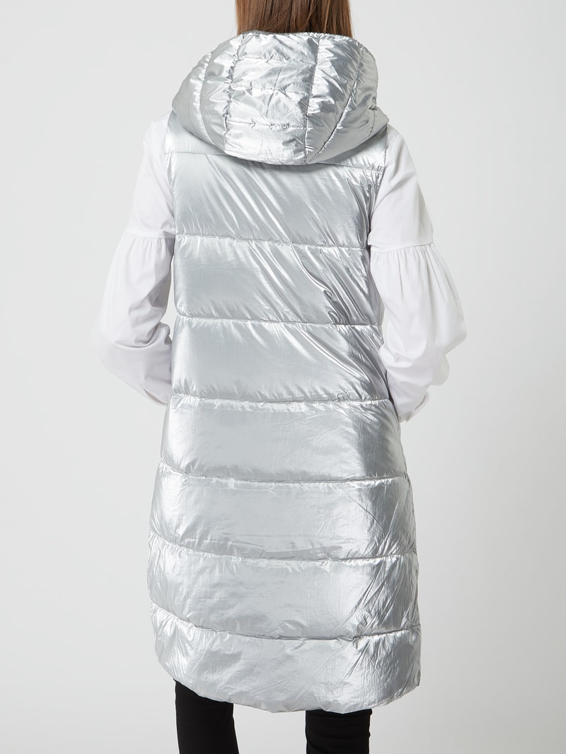 Steppweste mit Wattierung in silber