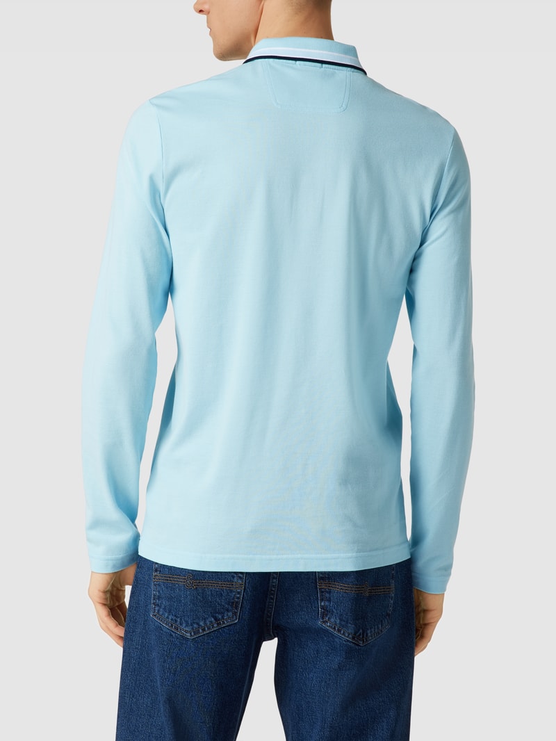Poloshirt im langärmeligen Design Modell 'PLISY' in hellblau