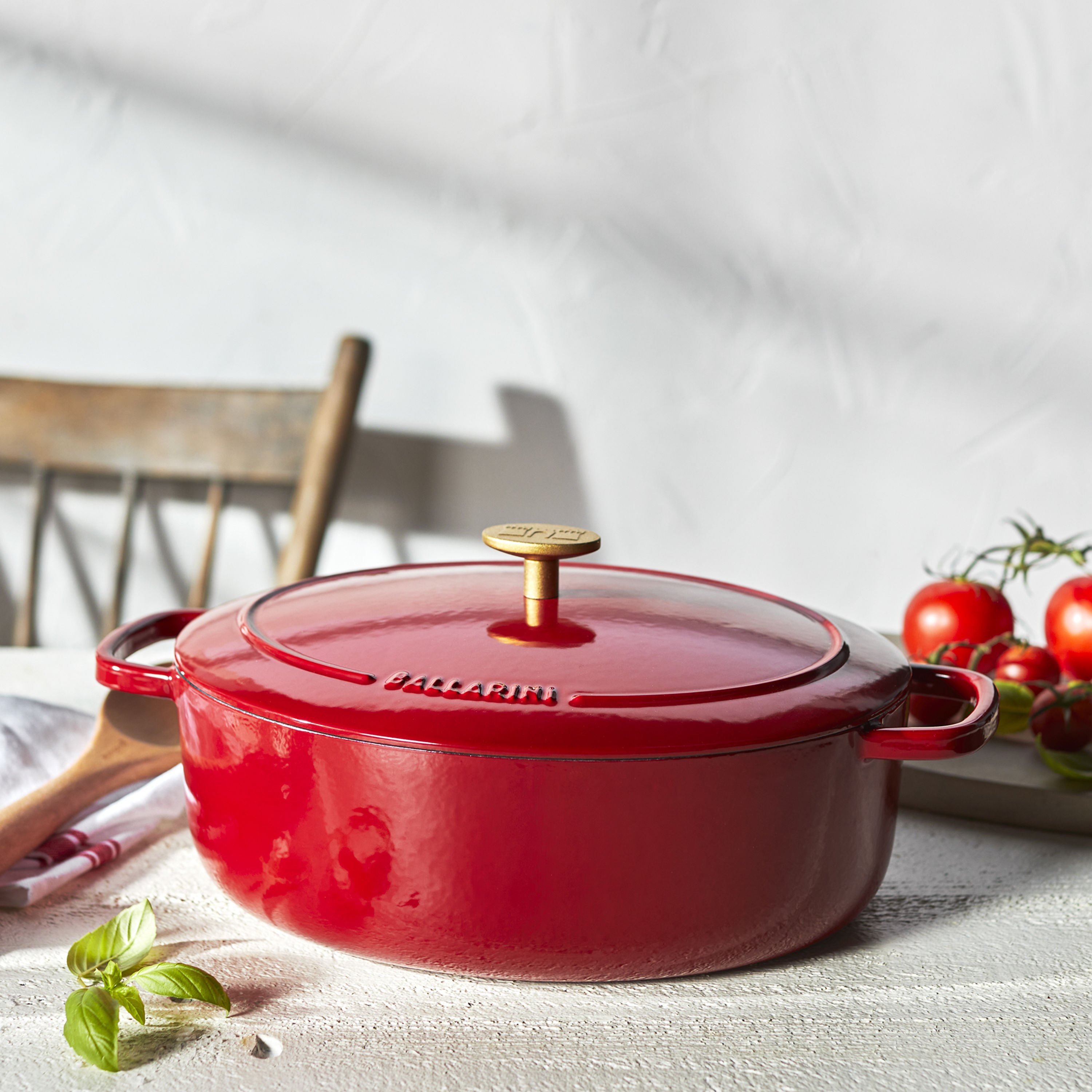 Cocotte 29 cm, oval, Rot, Gusseisen