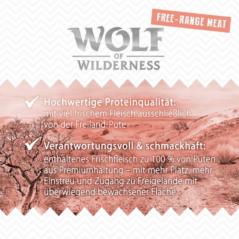 Sparpaket 12 x 800 g Wolf of Wilderness 'Freiland-Fleisch'