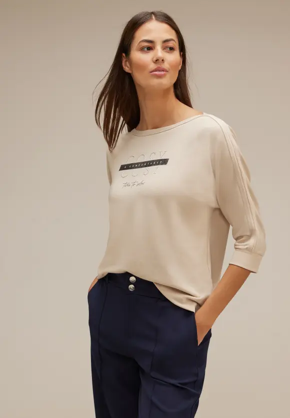 Street One Shirt mit Schimmer Wording