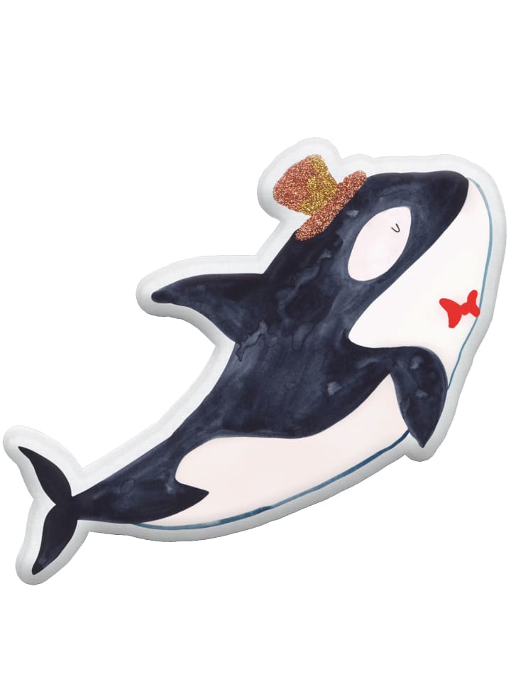 Mr. & Mrs. Panda Kissen Kuscheltier Orca Zylinder ohne Spruch in Weiß günstig kaufen