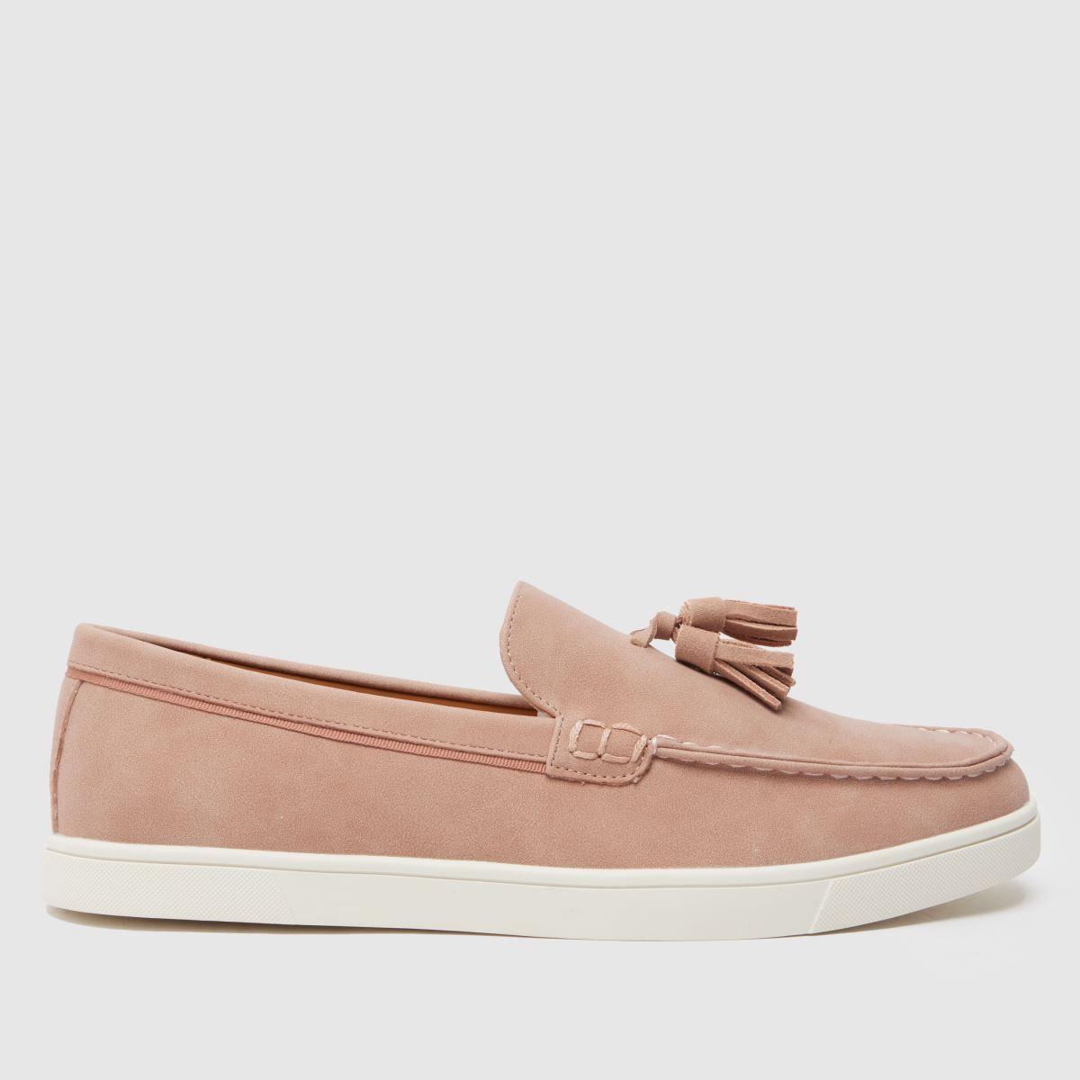 Mokasini schuh wyatt z resicami v bledo roza barvi