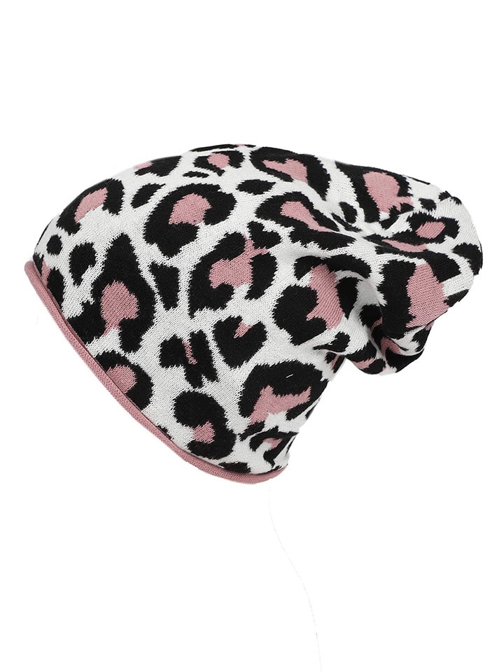 Zwillingsherz Beanie in Weiß/ Schwarz/ Rosa günstig kaufen onesize