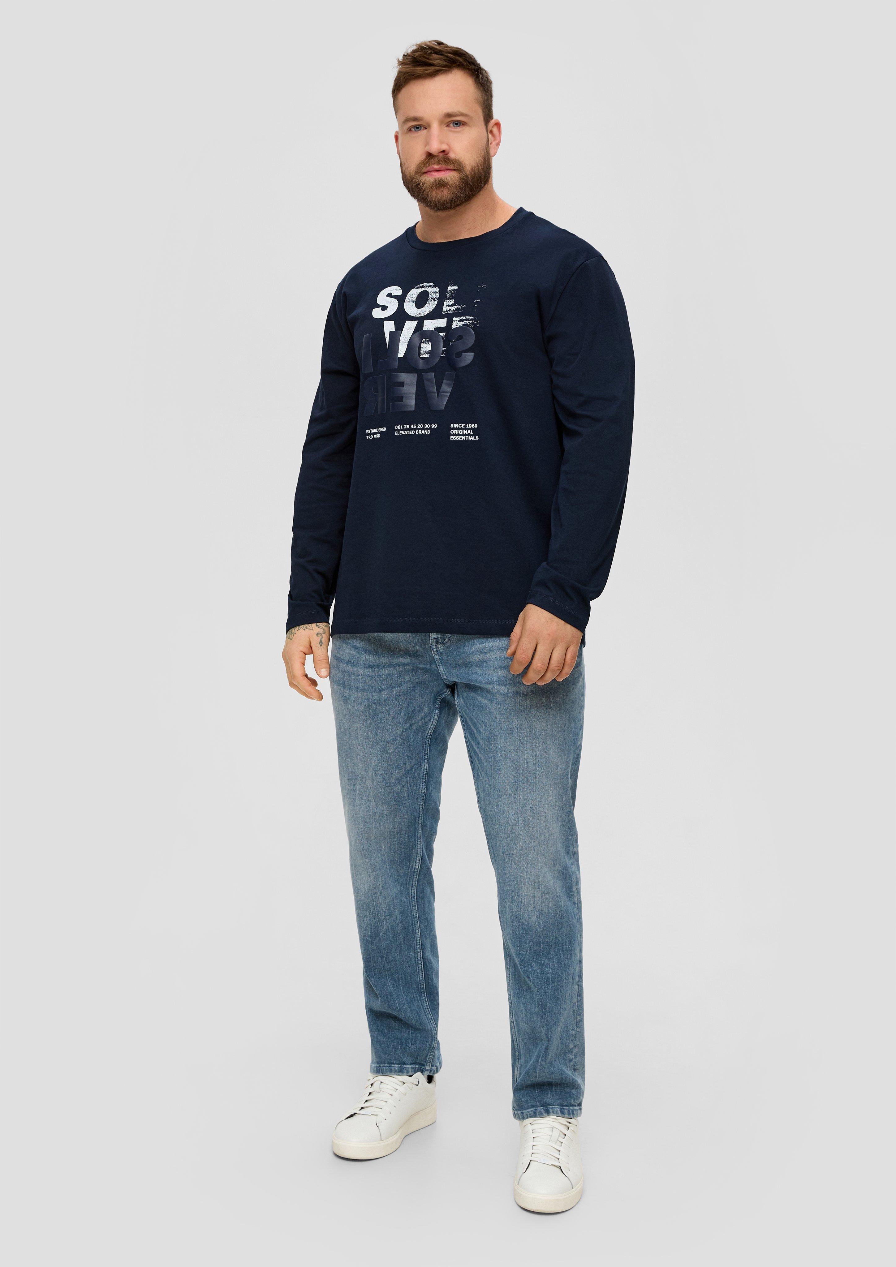 Longsleeve mit gummiertem Label-Print  2143244-59D1