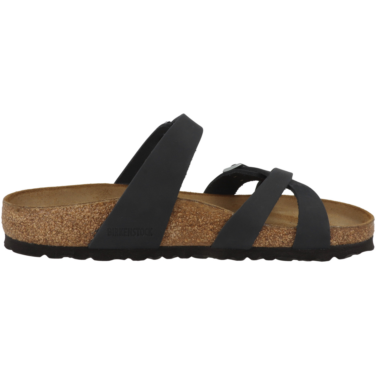 Birkenstock Franca geöltes Naturleder normal Sandale schwarz