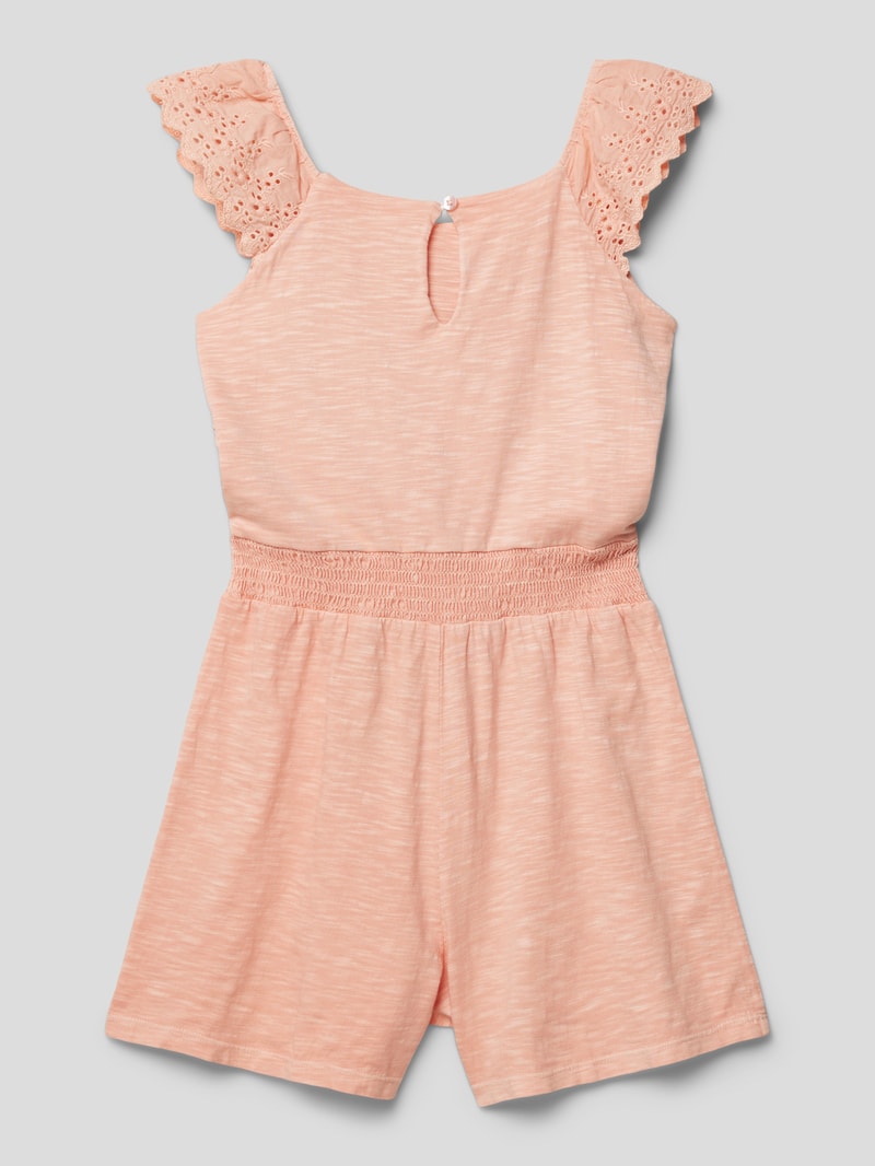 Playsuit mit Lochstickereien Modell 'SANGALO' in apricot