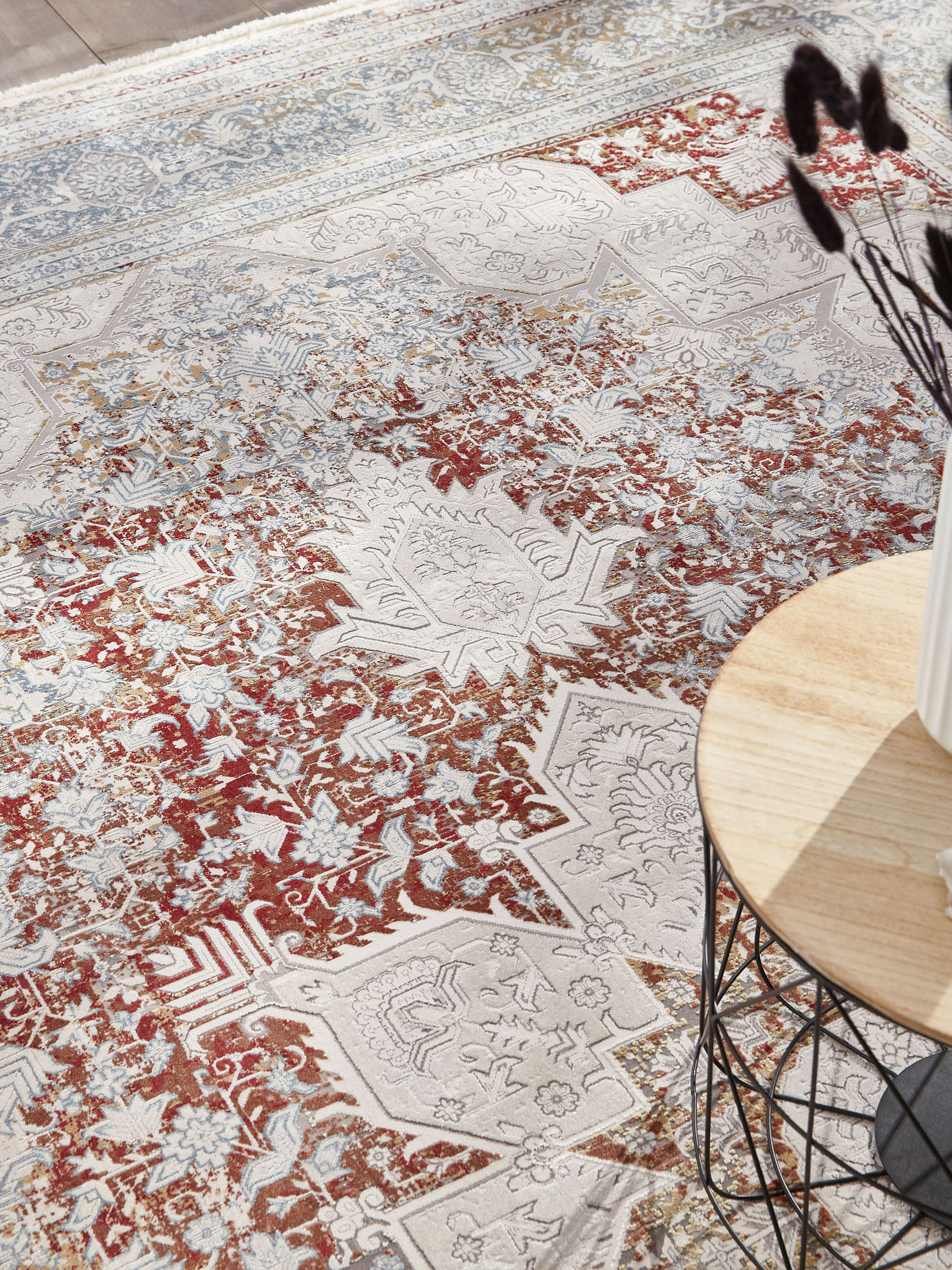 Kingfield Vintage-Teppich, Rouge