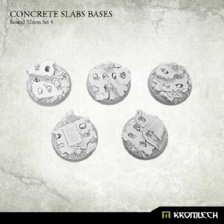 Concrete Slabs Round 32mm Set 4 (5)