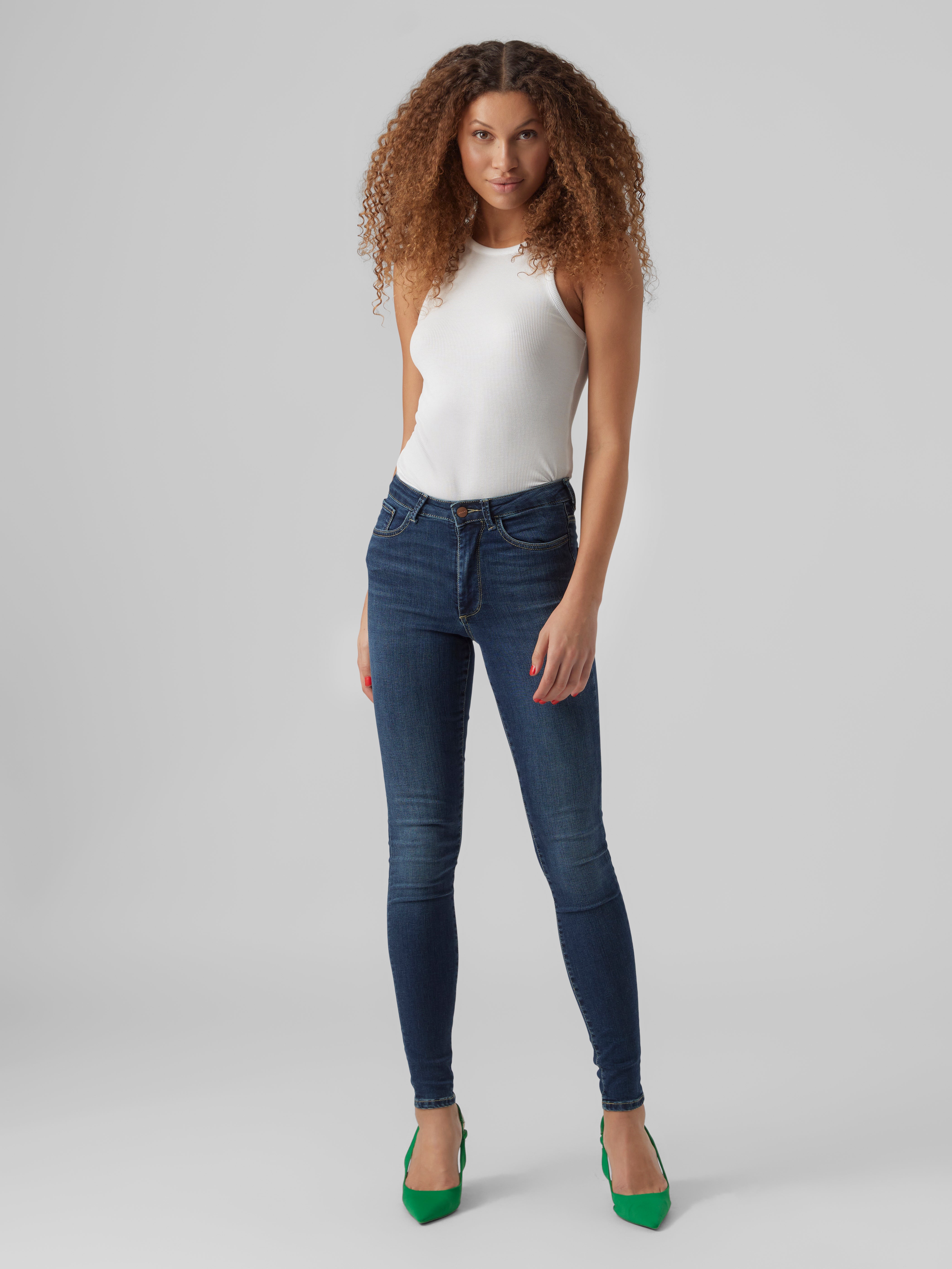 VMSOPHIA Hohe Taille Skinny Fit Jeans