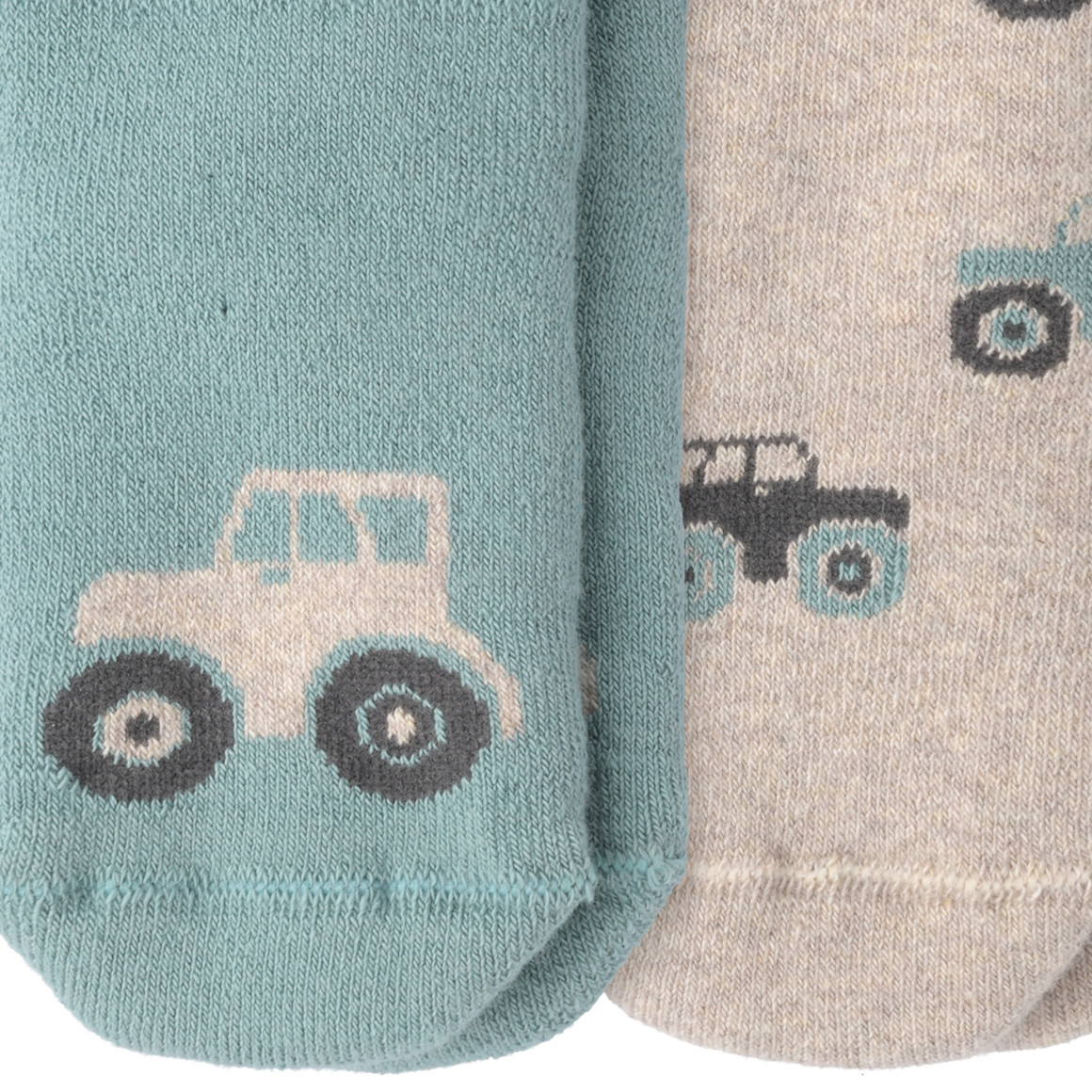 2 Paar Baby Socken mit Auto-Motiv