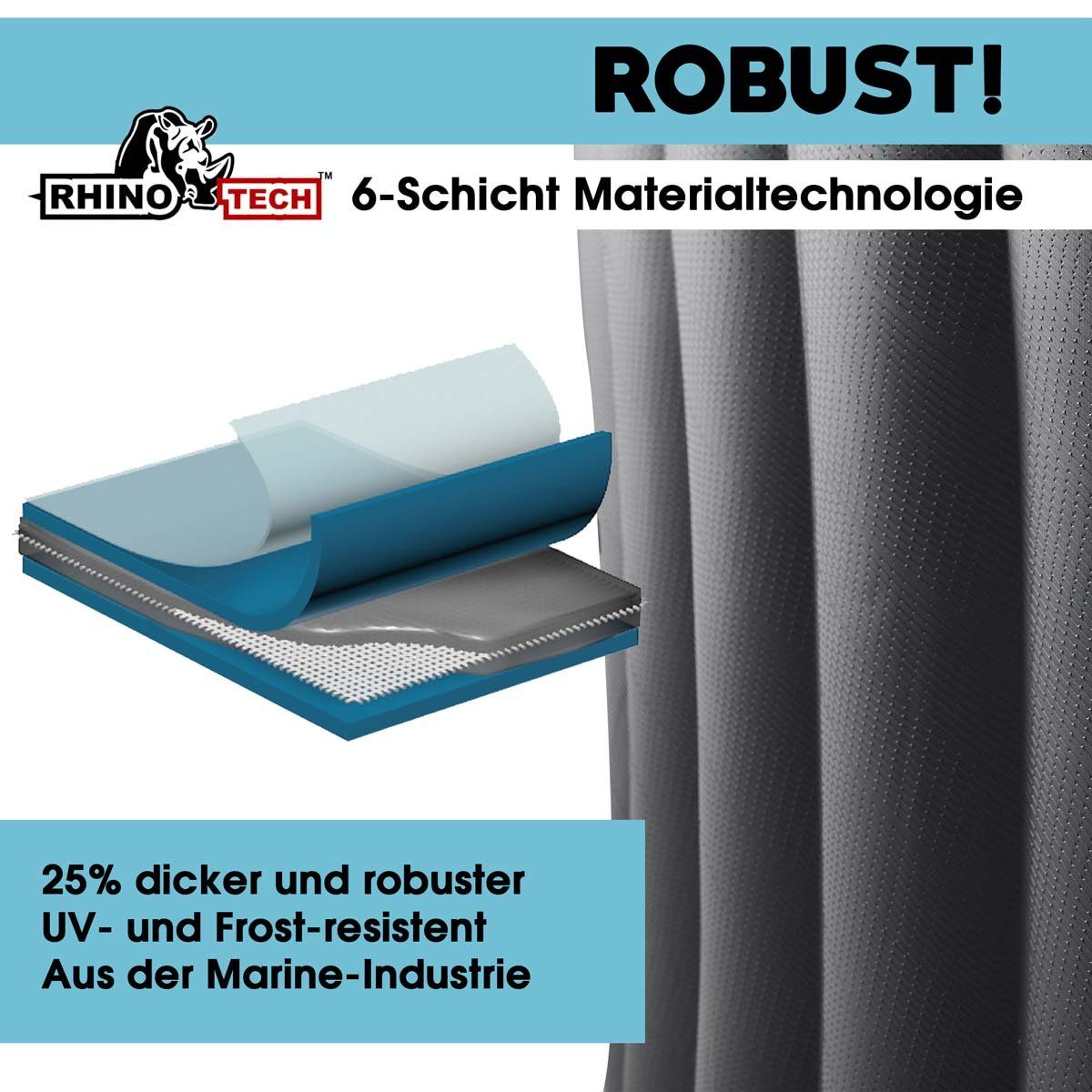 mSpa Whirlpool BRAST aufblasbar Otium für 6 Personen 185x185x68cm In- Outdoor Pool, (125 Massagedüsen Timer Heizung Aufblasfunktion per Knopfdruck), Bubble Spa Wellness Massage