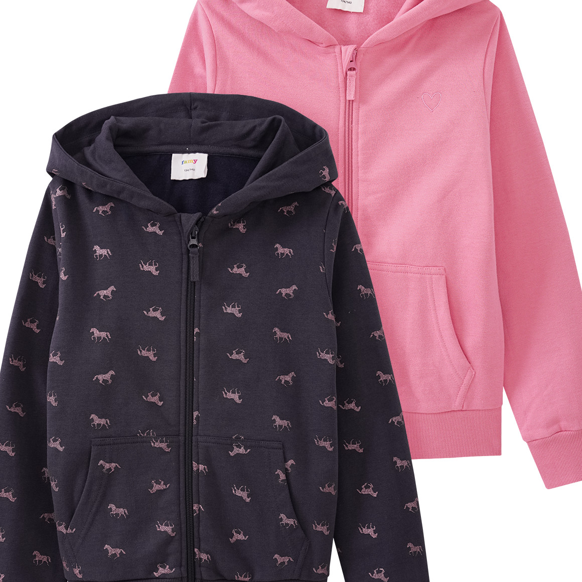 2 Mädchen Sweatjacken im Set