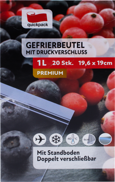 QuickPack Gefrierbeutel 1 Liter