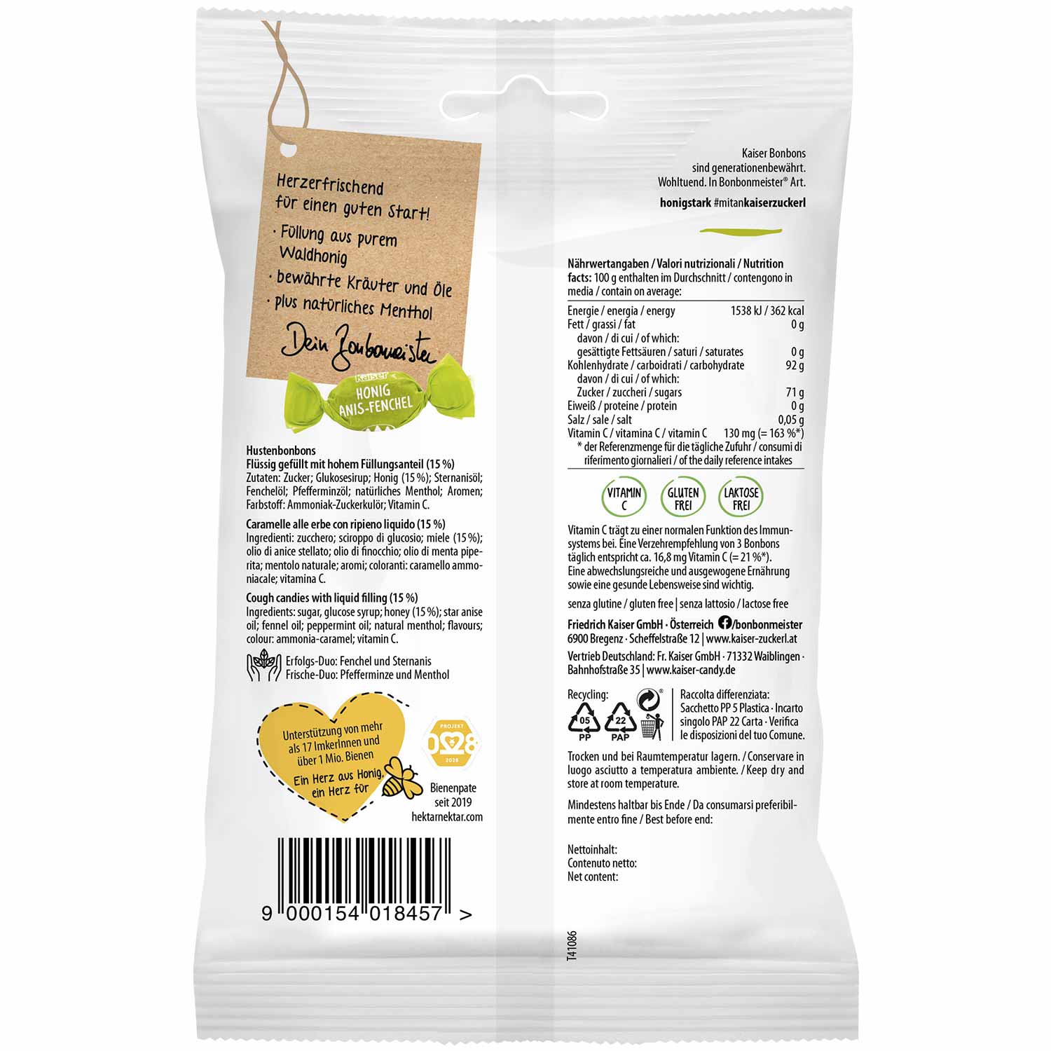 Kaiser Honig Anis-Fenchel 90g