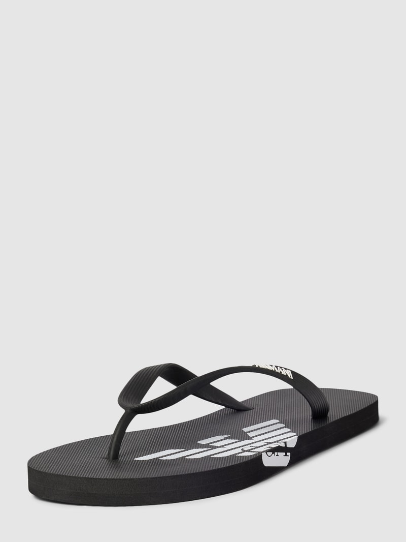 Zehentrenner mit Label-Details Modell 'Basic' in schwarz
