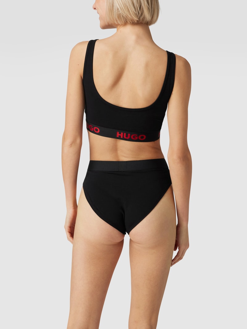 Bustier mit Logo-Bund Modell 'Bralette Sporty Logo' in schwarz