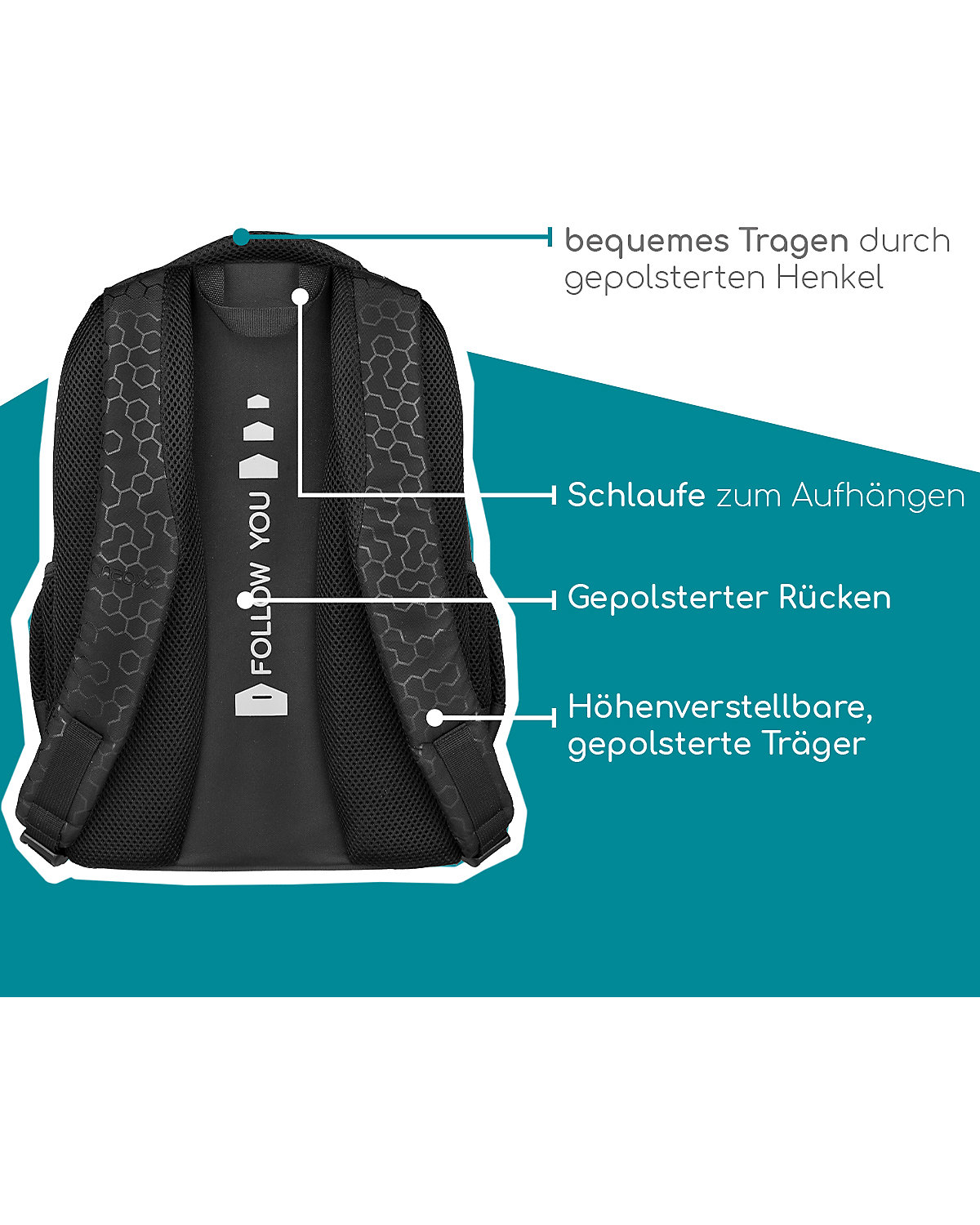 Schulrucksack Fly Lost in Black (2023)