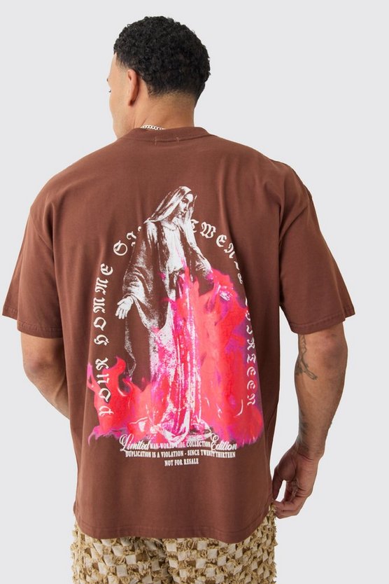 Oversize T-Shirt mit Gothic Print