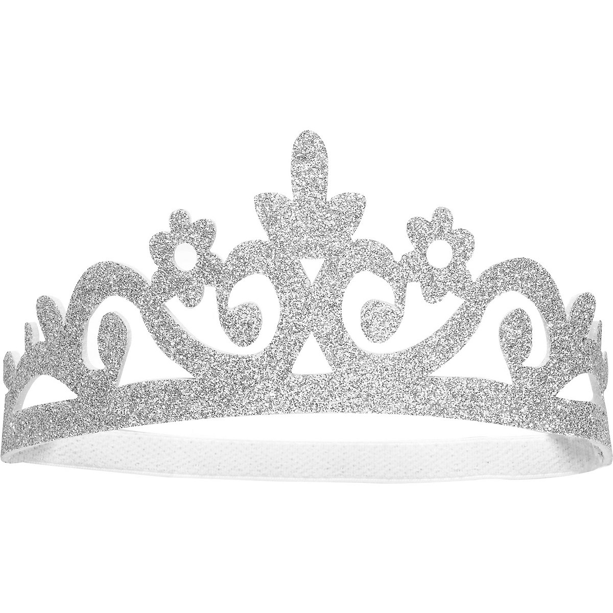 Puppen-Prinzessinnenkleid Fee und Einhorn mit silberner Krone, Gr. 28-35 cm