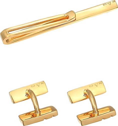 KUZZOI Schmuckset Manschettenknöpfe Kravattennadel 925 Silber