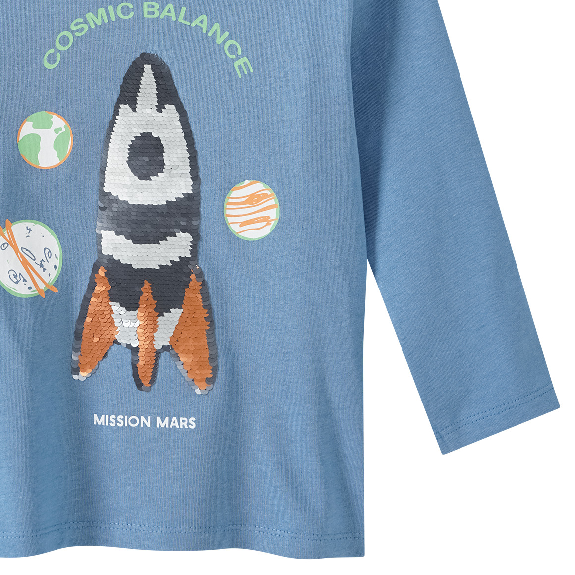 Jungen Langarmshirt mit Wendepailletten