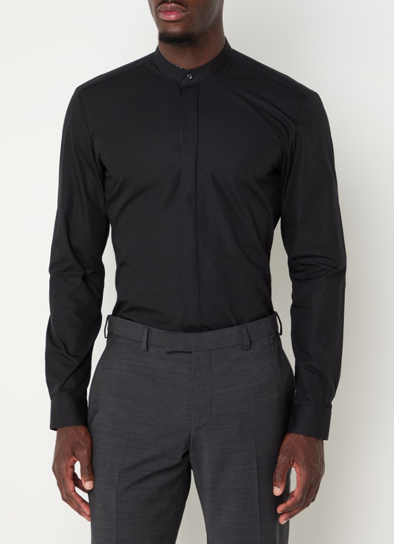 Slim fit srajca HUGO BOSS Kaleb z ovratnikom Mao