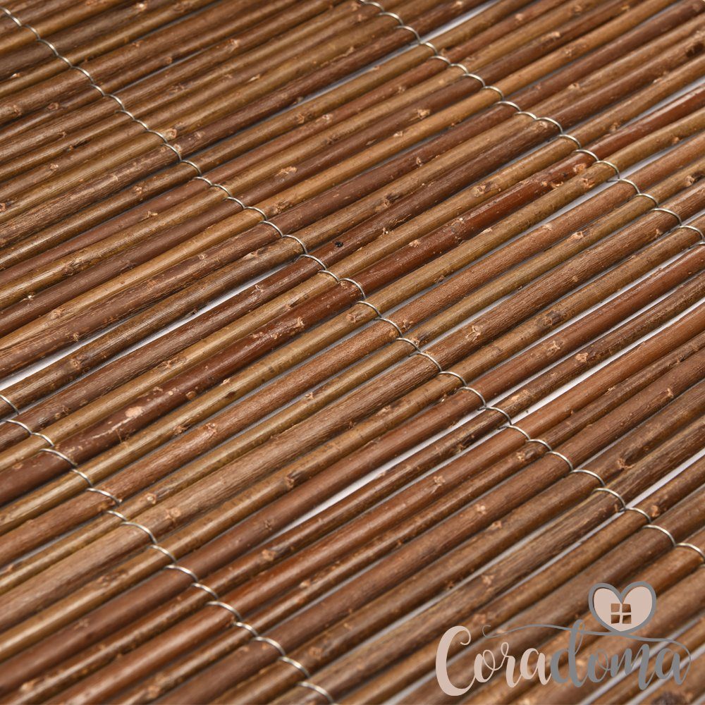 Coradoma Weidenzaun Weidenmatte Sichtschutz Zaun für Balkon, Terrasse, Garten, viele Größen, Höhe 100-175cm