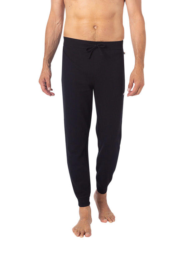 BOSS Black, Sweatpants, Baumwoll-Waffelpiqué, schwarz
