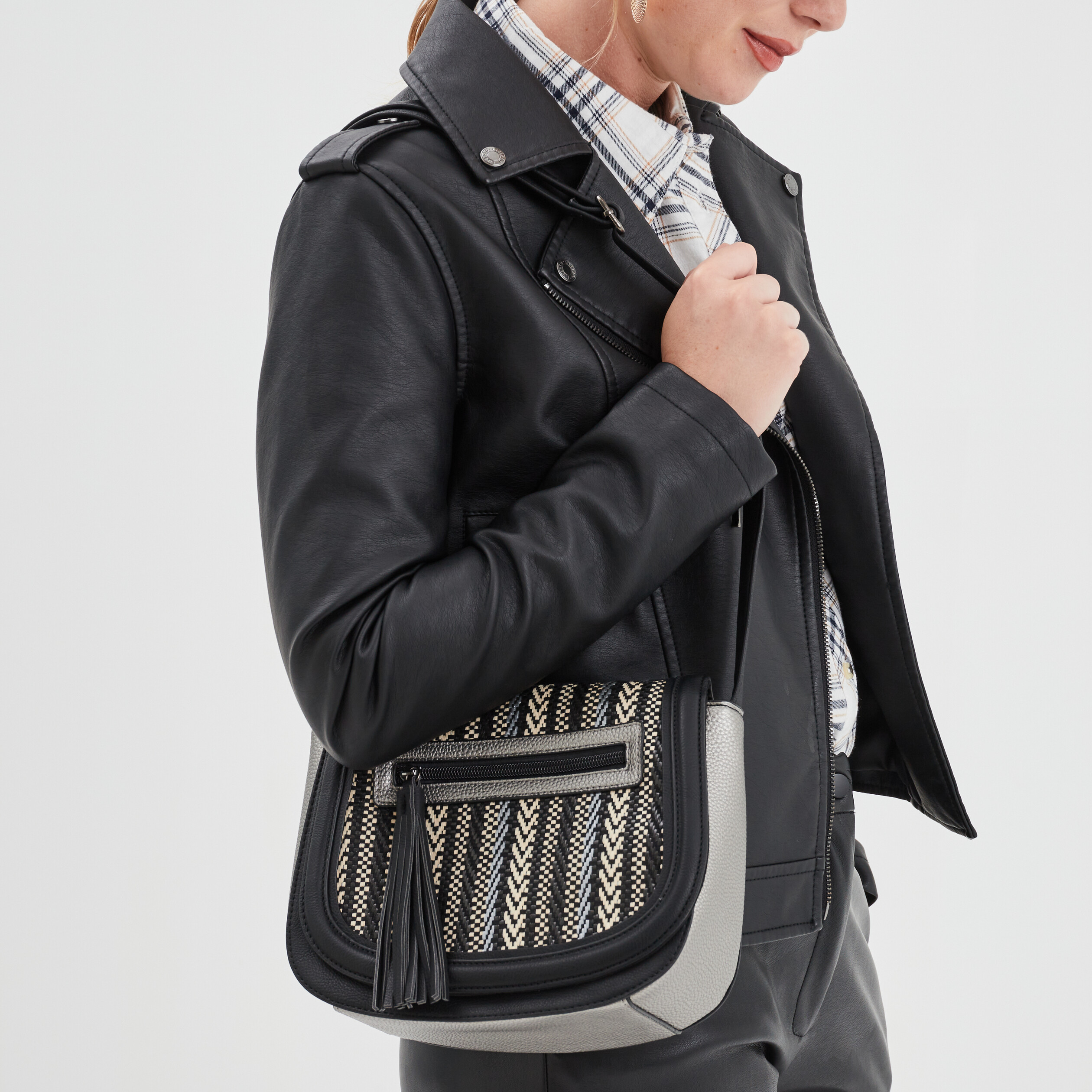 Sac besace arrondi sable femme | La Halle