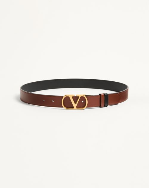 VLogo Signature Vendbart Bælte i Skinnende Kalveskind 30mm
